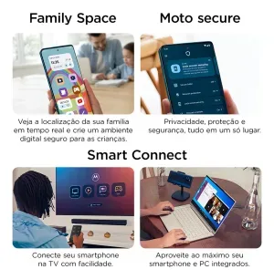 Smartphone Motorola Moto G35 5g - 256gb 12gb (4gb Ram+8gb Ram Boost) E Camera 50mp Com Ai Nfc Tela 6.7 Com Superbrilho - Coral - Vegan Leather - imagem 8