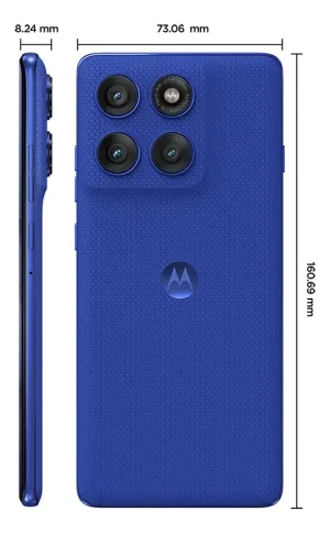 Smartphone Motorola Edge 60 Pro 5g - 256gb 24gb (12gb Ram+12gb Ram Boost) Tela Quad-curve Moto Ai 50mp Sony Camera Ultrarresistencia Militar Ip68 + Ip69 - Azul - imagem 3