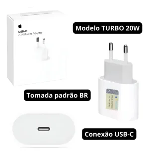 Carregador Fonte Apple Ipad Iphone Turbo Usb-c 20w Original - imagem 4