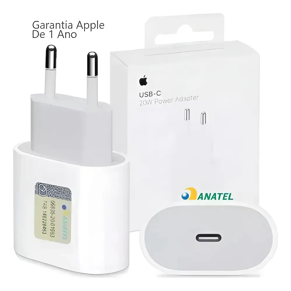 Carregador Fonte Apple Ipad Iphone Turbo Usb-c 20w Original - Carregador