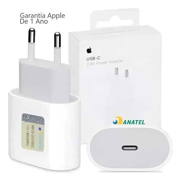 Carregador Fonte Apple Ipad Iphone Turbo Usb-c 20w Original